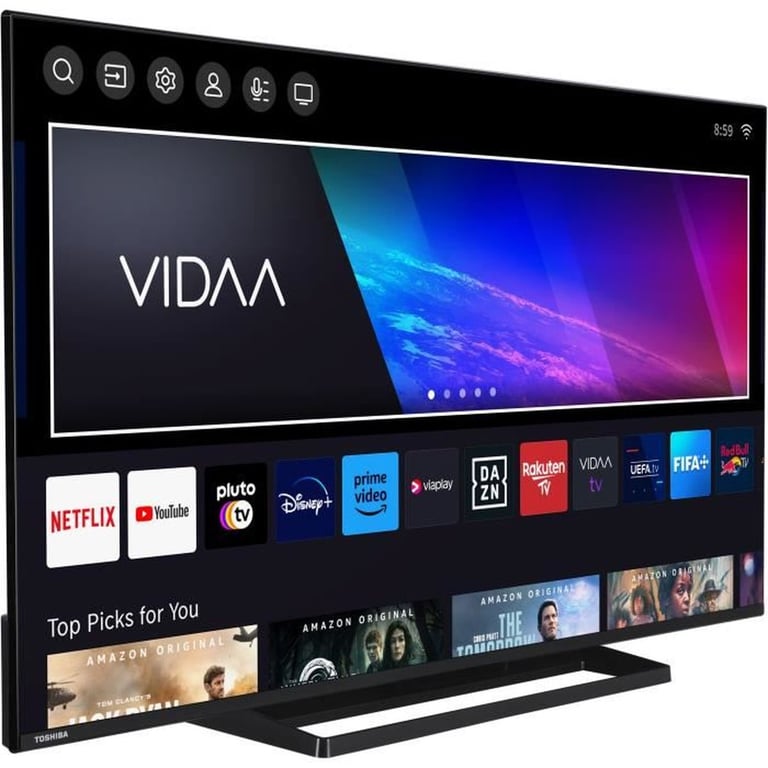TOSHIBA 50QV3363DG TV QLED 50'' 126 cm 4K UHD 3840x2160 HDR Smart TV 3xHDMI WiFi - vue 3