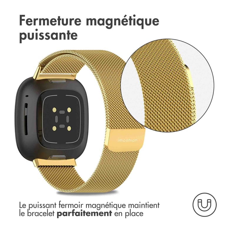 Bracelet Fitbit Versa 3 Magnétique milanais - vue 3