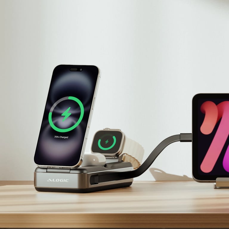 Powerbank 6 en 1 21000mAh Charge sans fil Qi2 Magsafe avec USB C Neuf - vue 3