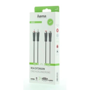 Hama 00205094 cavo audio 3 m 2 x RCA Nero