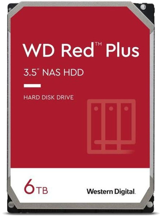 WD Red? Plus - Disque dur Interne NAS - 6To - 5400 tr/min - 3.5 (WD60EFZX)