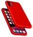Carcasa de gel de silicona suave a prueba de golpes para Apple iPhone 11, rojo fuego