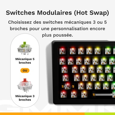 Glorious Gaming GMMK 3 PRO 75% Barebones teclado Hogar USB No Negro