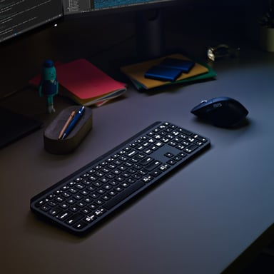 Logitech MX Keys teclado Universal RF inalámbrico + Bluetooth QWERTY US Internacional Grafito