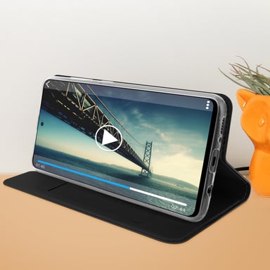 Housse Samsung Galaxy A51 Étui Folio Porte-carte Support Vidéo Dux Ducis noir