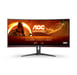 AOC G2 CU34G2XE/BK LED display 86,4 cm (34'') 3440 x 1440 pixels Wide Quad HD LCD Noir, Rouge