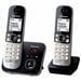 Panasonic KX-TG6822GB Telefono DECT con ID chiamante Nero, Argento
