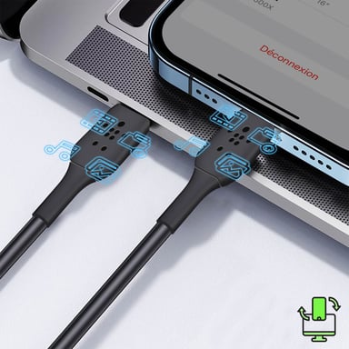 Cable USB-C a Lightning de Belkin (cable de carga rápida para iPhone 13, 13 Pro, 13 Pro Max, 13 mini y modelos anteriores; cable USB-C Boost Charge con certificación MFi; negro, 1 m).