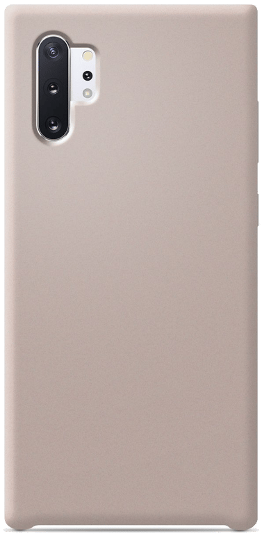 Coque silicone unie compatible Soft Touch Sable rosé Samsung Galaxy Note 10 Plus