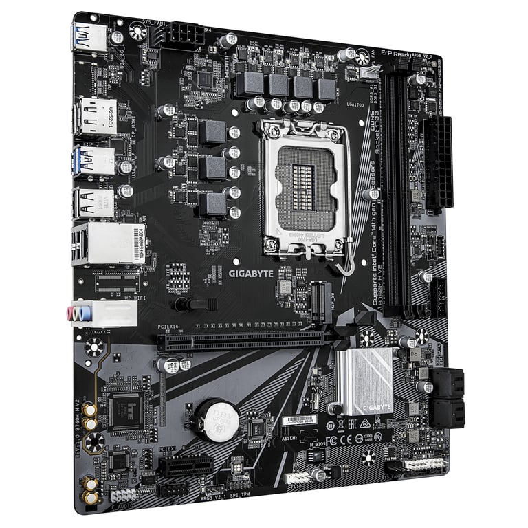 GIGABYTE B760M H V2 Carte Mère Prend en charge les processeurs Intel Core 14e génération VRM numérique 5+1+1 phases jusqu’à - vue 8