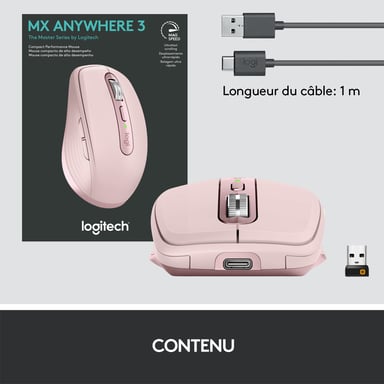 Logitech MX Anywhere 3 - Rosa