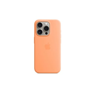 Funda de silicona con MagSafe para iPhone 15 Pro Naranja Sorbete