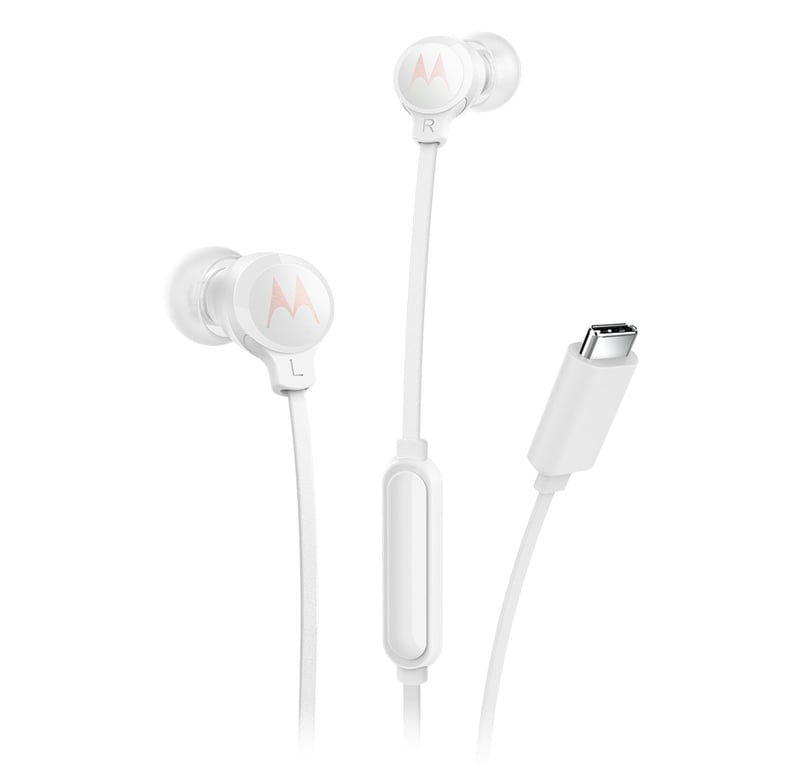 Motorola EARBUDS3CSWHITE écouteur/casque Avec fil Ecouteurs Appels/Musique USB Type-C Blanc - Neuf