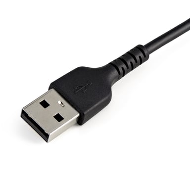 StarTech.com Cable Resistente USB-A a Lightning de 30 cm Negro - Cable de Sincronización y Carga USB Tipo A a Lightning con Fibra de Aramida Resistent