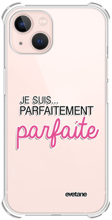 Evetane Coque Apple iPhone 13 anti-choc souple angles renforcés transparente Motif Je suis parfaitem