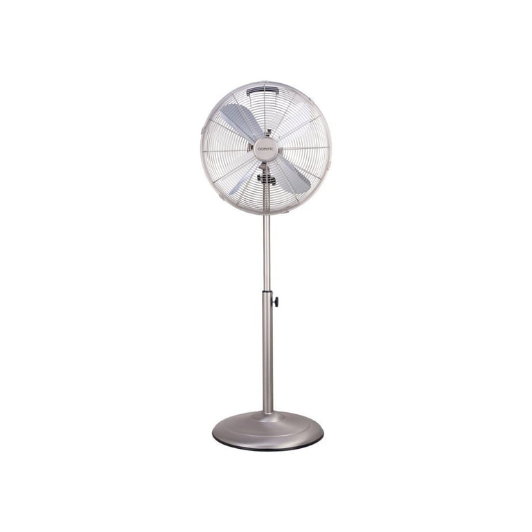 Ventilateur sur pied OCEANIC 40 cm 50 W 3 vitesses hauteur réglable 90-125 cm oscillation 75° pales aluminium Noir - Neuf