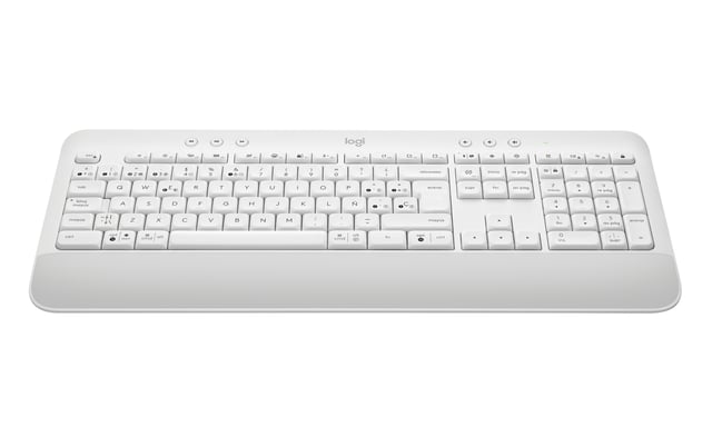 Logitech 920-010971 clavier Bureau Bluetooth QWERTY Espagnole Blanc