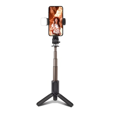 Perche à selfie avec trépied et lumière LED intégrés-SBS