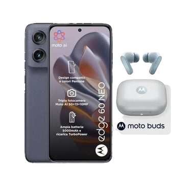 Edge 60 Neo (5G) 256 Go, Gris + Moto Buds