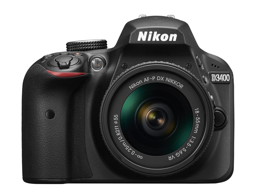 Nikon D3400 + Af-P Dx 18-55 Mm 1:3.5-5.6G Vr Kit D'Appareil-Photo Slr 24,2 Mp Cmos 6000 X 4000 Pixels Noir