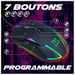 AKUMA - Souris Gaming Otaku M03 7200DPI Rétroéclairage LED RGB - Capteur Optique de 1200 à 7200 DPI - 7 Boutons - programmable - Confortable et Légère - Compatible PC/PS4/PS5/Xbox