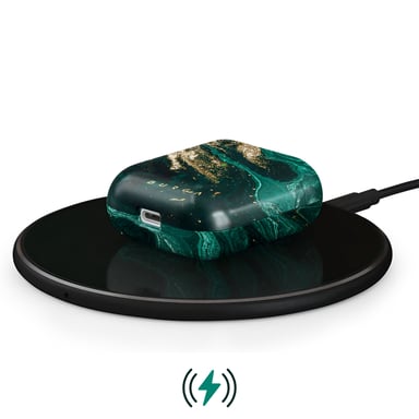 Cover per AirPods 2 e AirPods 1 Burga Emerald Pool Antiurto + Anello