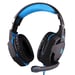 Casque Gamer Ordinateur Basse Stéréo Microphone Vibrations Voyant LED Câblé Bleu YONIS