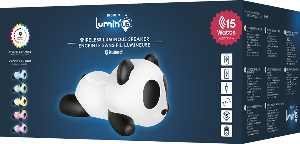 Enceinte Bluetooth Lumineuse Bigben Audio Panda – 15W, Autonomie 8h - vue 3