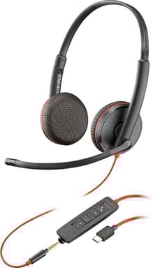 Poly Auriculares estéreo Blackwire C3225 USB-C