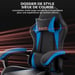 Sedia Gaming Ergonomica Roline Poltrona Gamer Adulti Nera e Blu