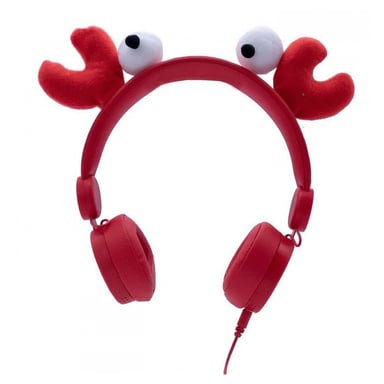 Auriculares de audio para niños KIDYEARS - Diseño de cangrejo divertido y seguro