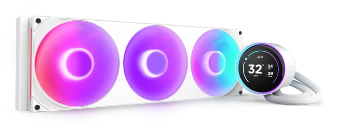 NZXT Kraken Elite 420 RGB Processeur Refroidisseur de liquide tout-en-un 14 cm Blanc 1 pièce(s)