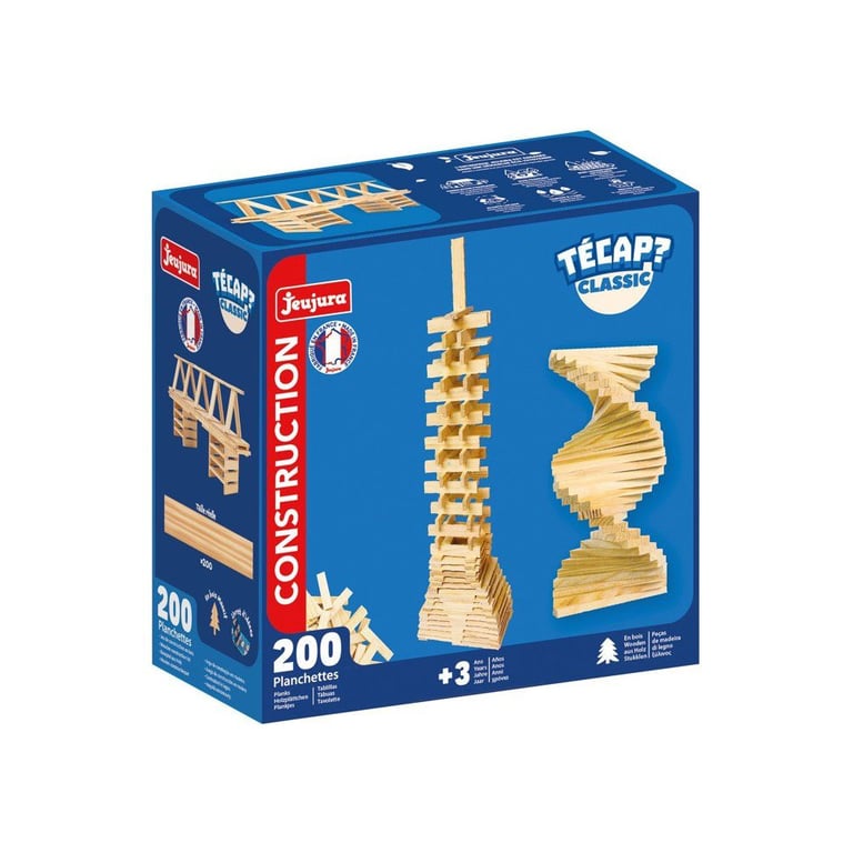 Jeu de construction en bois JEUJURA TéCap Classic 200 pièces en bois naturel dès Bois naturel Neuf - vue 2