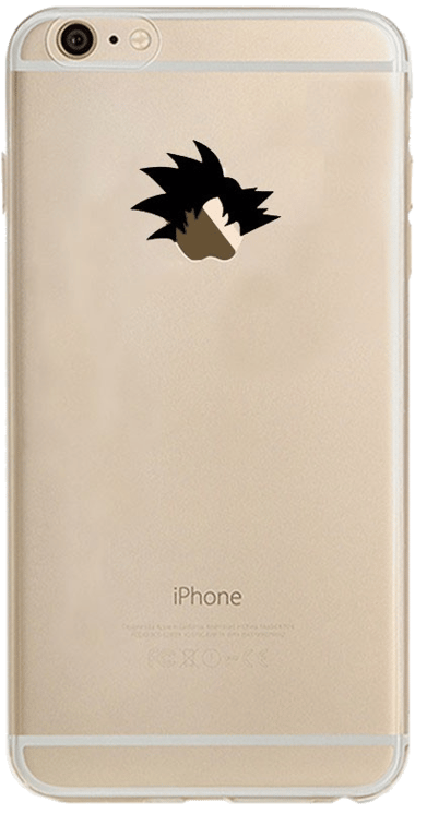 Coque Silicone IPHONE 6/6S PLUS (+) Sangoku Transparente Fun APPLE Tête Dragon Ball Pomme Manga Prot