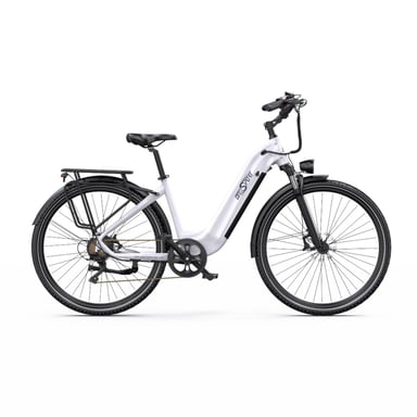 E-bike  ONESPORT OT05 PRO - Motor 250W Batería 36V22.5AH Neumáticos De 28 Pulgadas frenos de disco - Blanco