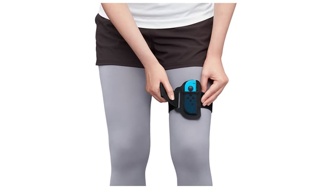 Nintendo Leg Strap Fibra di cotone, elastan, nylon, poliestere Nero