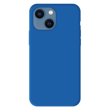 Coque silicone unie Mat Bleu compatible Apple iPhone 13 Mini