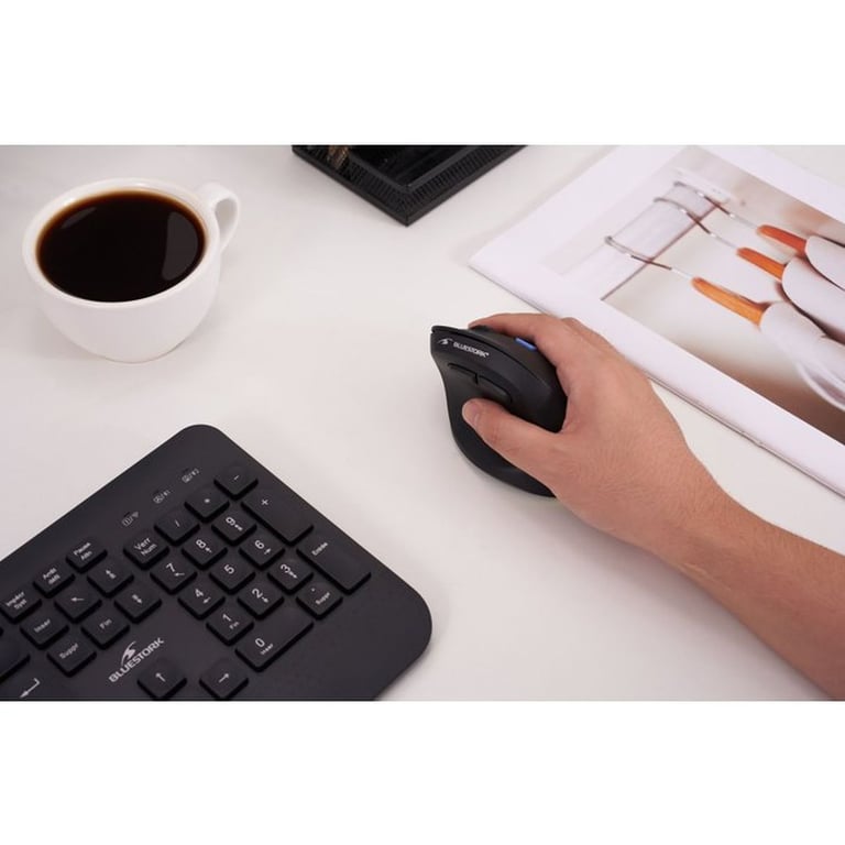 Souris Bluestork Ergo Lumi Pro – Ergonomique, Bluetooth/RF, 4800 DPI, 6 Boutons - vue 6