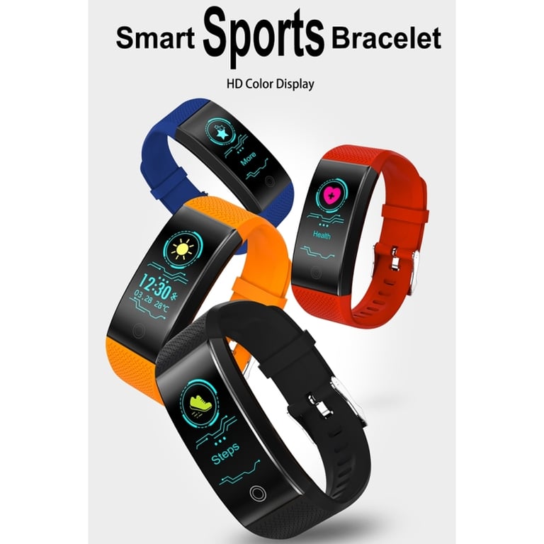 Bracelet Connecté Etanche Smartwatch Montre Cardio IP67 Traceur D'Activité Bleu YONIS