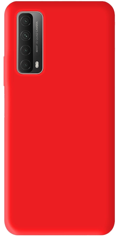 Coque silicone unie compatible Mat Rouge Huawei P Smart 2021