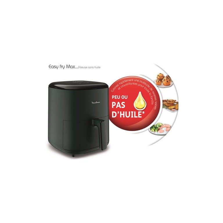 Moulinex EZ245320 friteuse Unique 5 L Autonome Friteuse d'air chaud Noir, Vert - Neuf