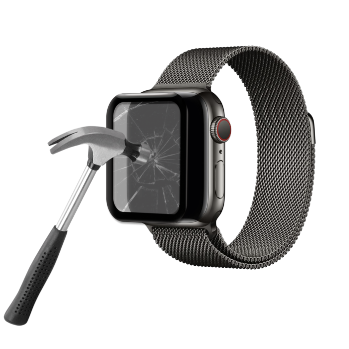 Protection d'écran en verre trempé Bord à Bord Incurvé pour Apple Watch®  Series 1/