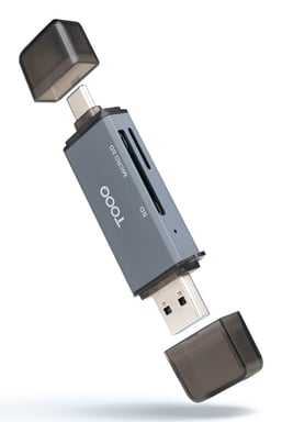 Lector de Tarjetas Externo TooQ TQR-3001G- USB 3.0 y USB Tipo-C