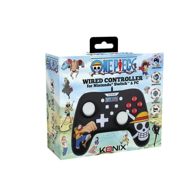 Konix Manette filaire noire Switch & PC One Piece