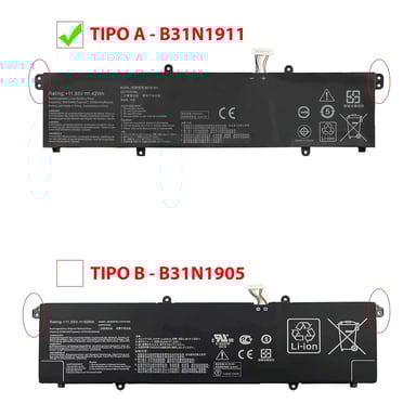 Batería para portátil Asus Vivobook Flip Tp470Ea Tp470Ez X421Da C31N1911 B31N1911
