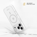 Coque antibactérienne antichoc magnétique invisible Fabriqué Avec du 75% Plastique Recyclé pour Apple iPhone 17 Pro, Transparente