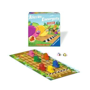 Jeu de société Allez les escargots - Course colorée dans le jardin