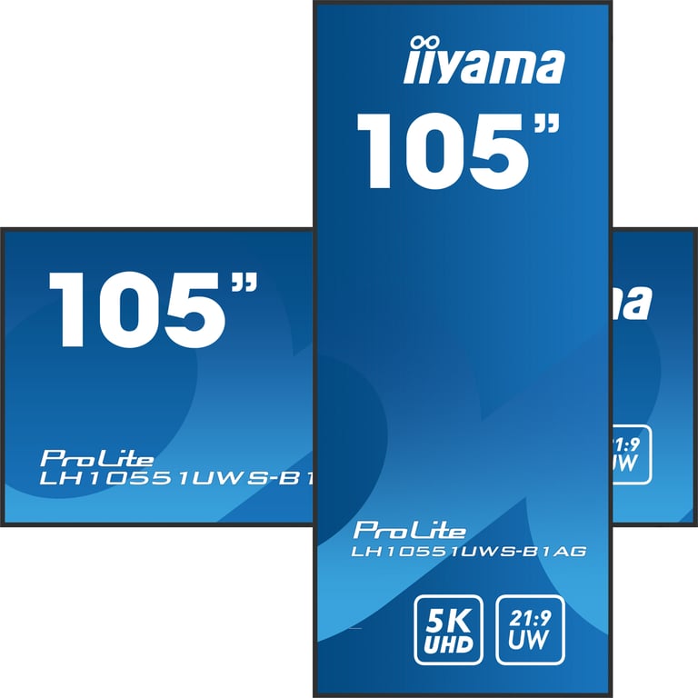 iiyama ProLite LH10551UWS B1AG Classe de diagonale 105 104.7 visualisable écran LCD rétro éclairé par LED signalisation numérique 5K UHD 5120 x 2160 - vue 3