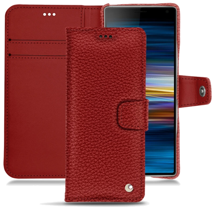 Housse cuir Sony Xperia 10 Plus - Rabat horizontal portefeuilleRouge
