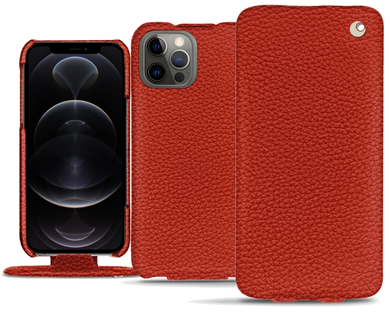 Housse cuir Apple iPhone 12 Pro Max - Rabat verticalOrange
